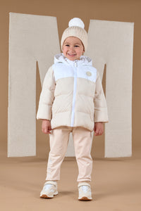 ALFIE padded jacket - beige/white