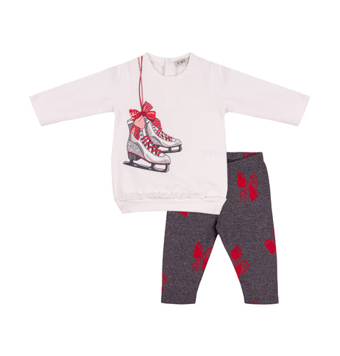 EMC heart print jegging Set