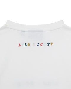 AW L&S multi logo tshirt - white