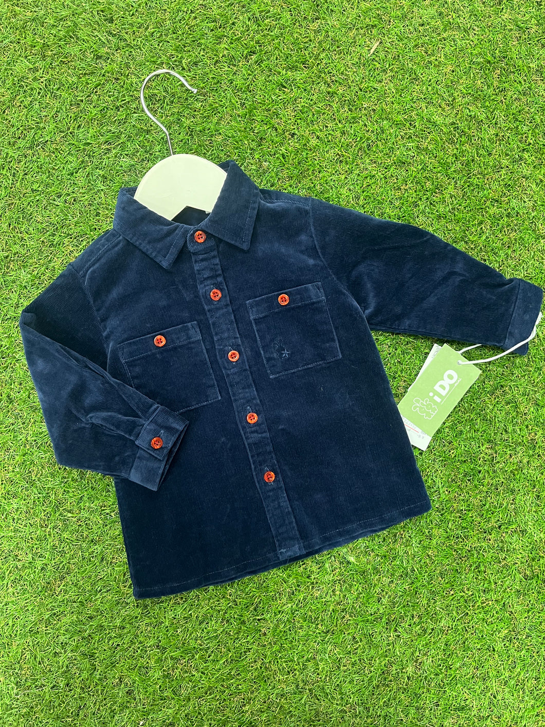 AW iDo baby boy navy cord shirt