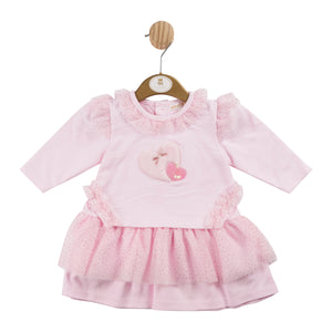 Mb6174 pink heart frill Dress