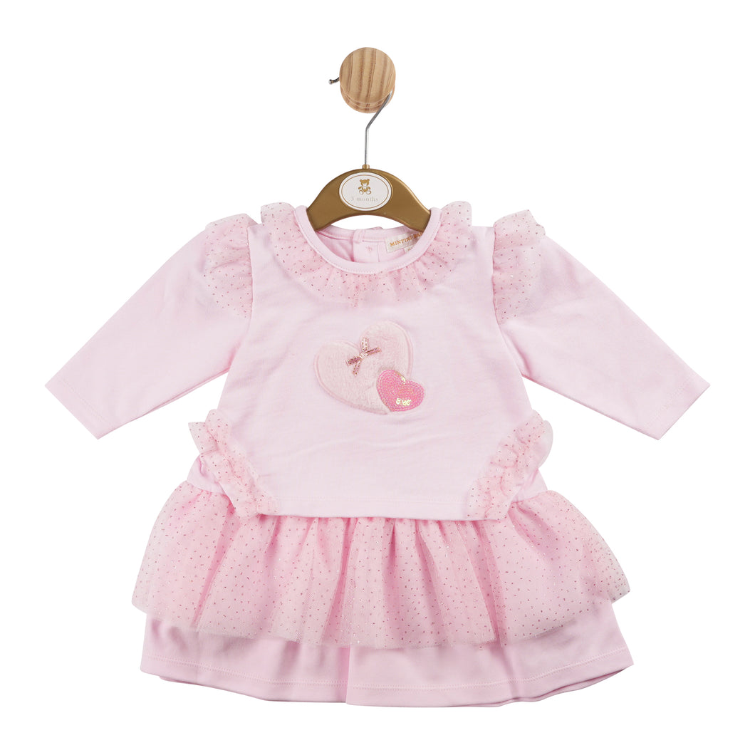 Mb6174 pink heart frill Dress