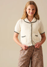 Load image into Gallery viewer, PENNY frill detail short sleeve cardigan