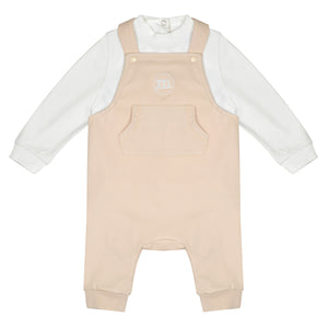 DREW beige dungaree Set