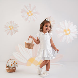 BEAU white frill tennis Dress