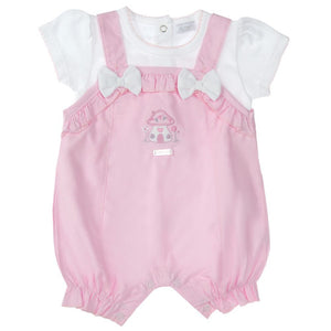 Amore baby girl classic dungaree set
