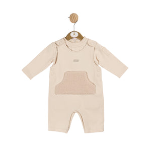 Mb6033 beige soft dungaree Set