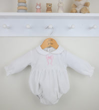 Load image into Gallery viewer, PEX hallie velour bow Romper