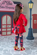 Load image into Gallery viewer, REESE red post print legging set