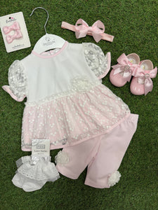 Girls daisy tulle legging set
