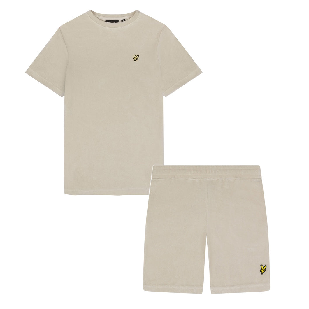 🔥Lyle & Scott beige towelling Short Set