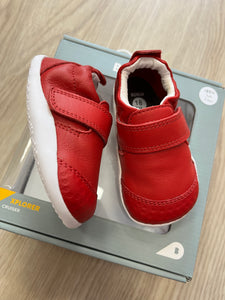 Soft leather flexi sole pre-walker - red