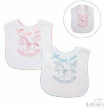 Load image into Gallery viewer, Soft pink/white Rocking horse bib