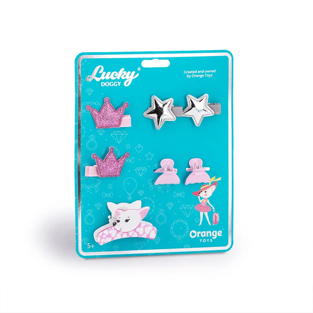 Lucky doggy hair clips & bobbles